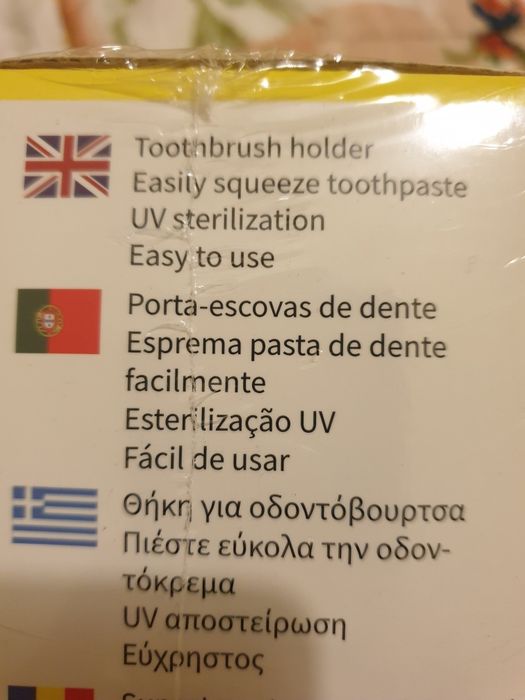 Suporte e esterelizador escovas dentes