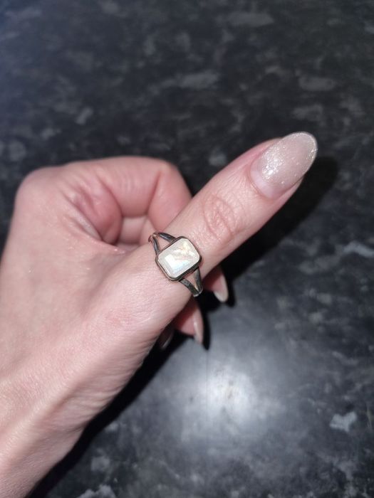 Скидка! Серебряные серьги конго, кольцо розовый кварц, лунный камень