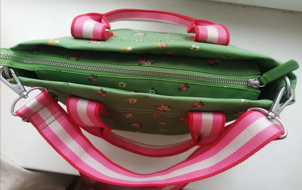Сумка Cath Kidston зелена через плече стильна квіти квітчаста модна