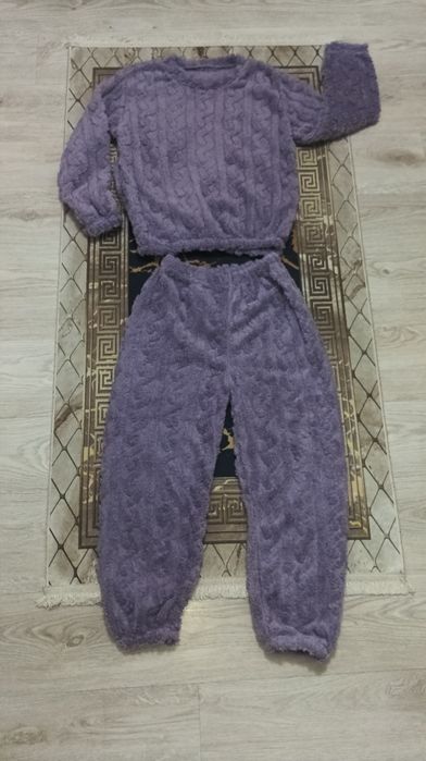 Piżama damska spodnie/bluza, "futerko"