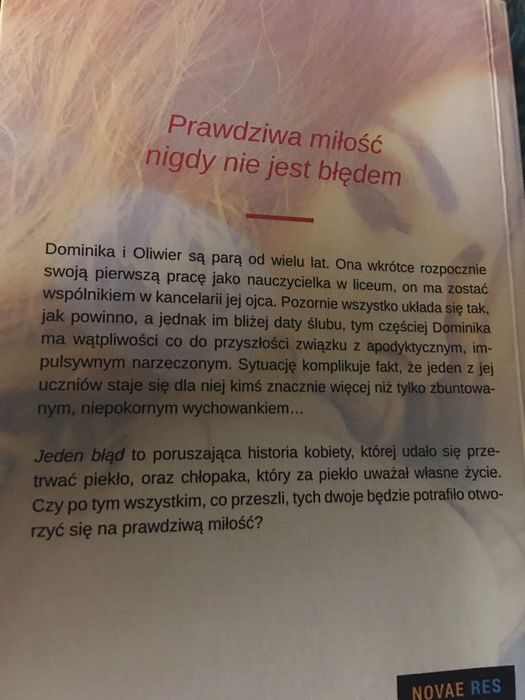 Ksiazka Jeden bląd