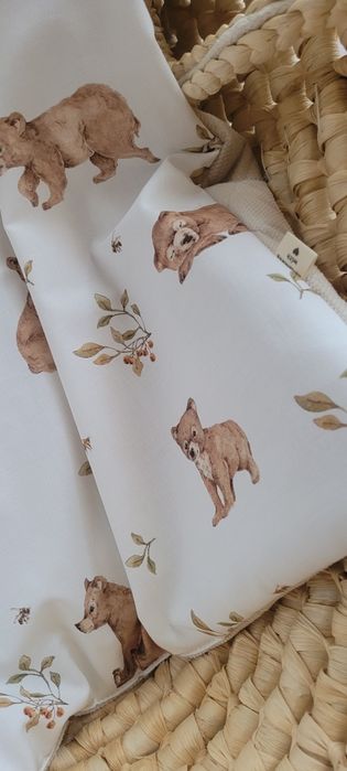 Pościel z wypełnieniem do gondoli kosza Mojżesza Premium Niedźwiadki