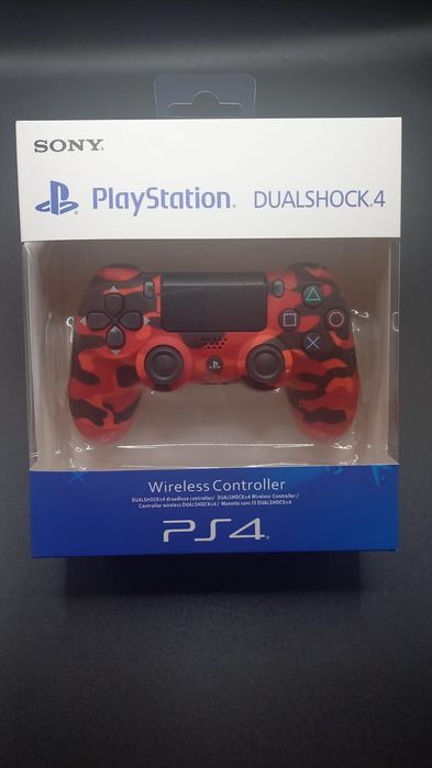 Comando PS4 vermelho camo