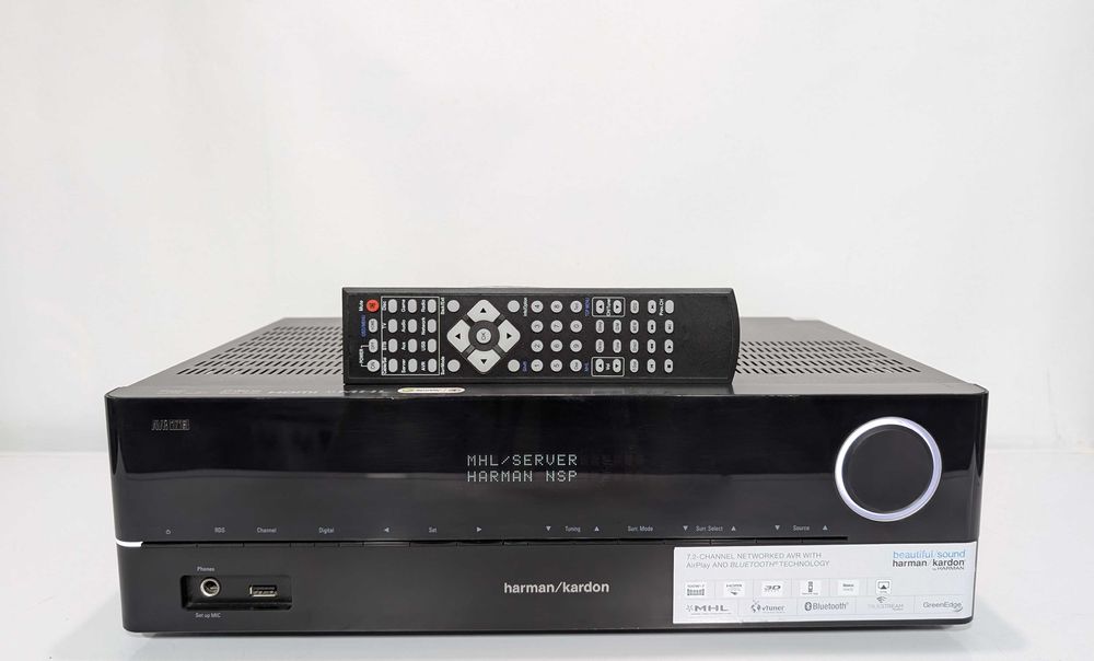 7.2 Ресивер Harman Kardon AVR 171S,має 100 Вт/канал/HDMI/Bluetooth/ARC