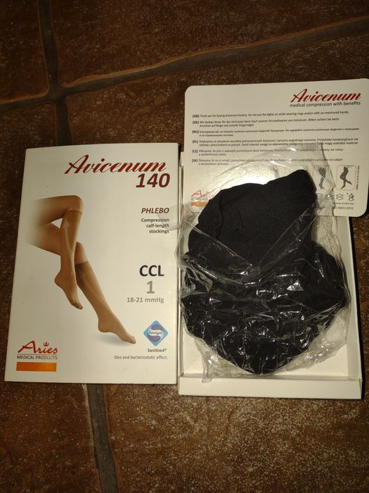 Podkolanówki uciskowe M, 1 stopień ucisku