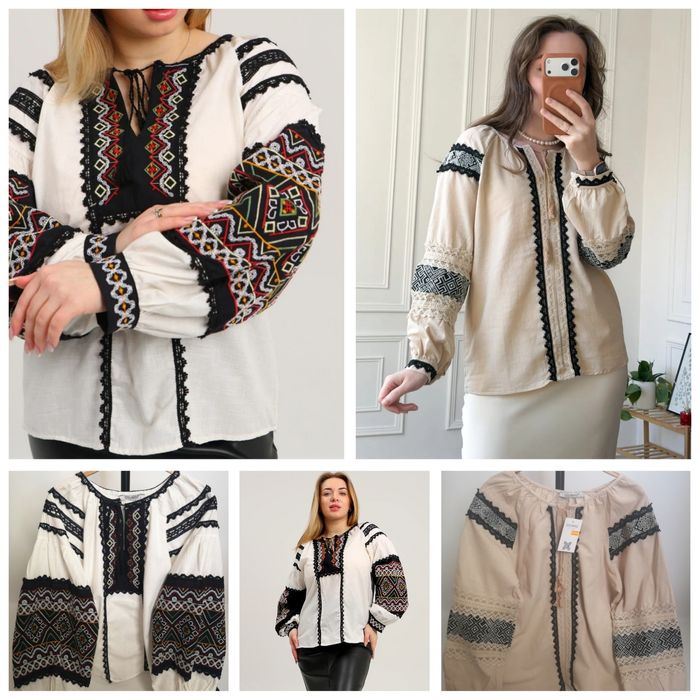 Жіноча натуральна вишиванка S, M, L, XL