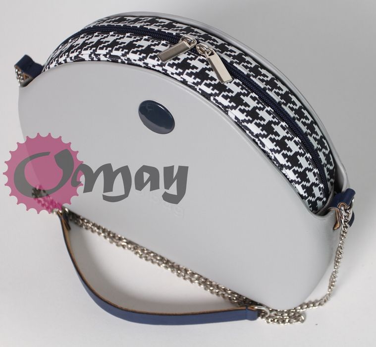 Elegancki organizer OBAG MOON LIGHT pepitka granat biały wkład OMAY