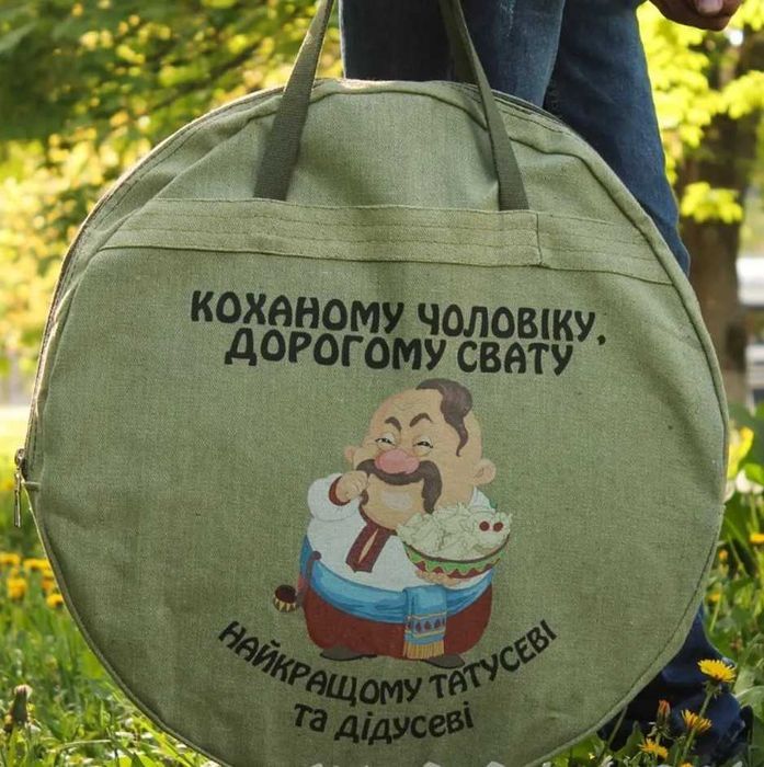 Сковорода з диска борони 40см, лопатка у подарунок, чохол та принт