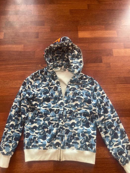 Худи Bape ABC Shark full zip hoodie Blue