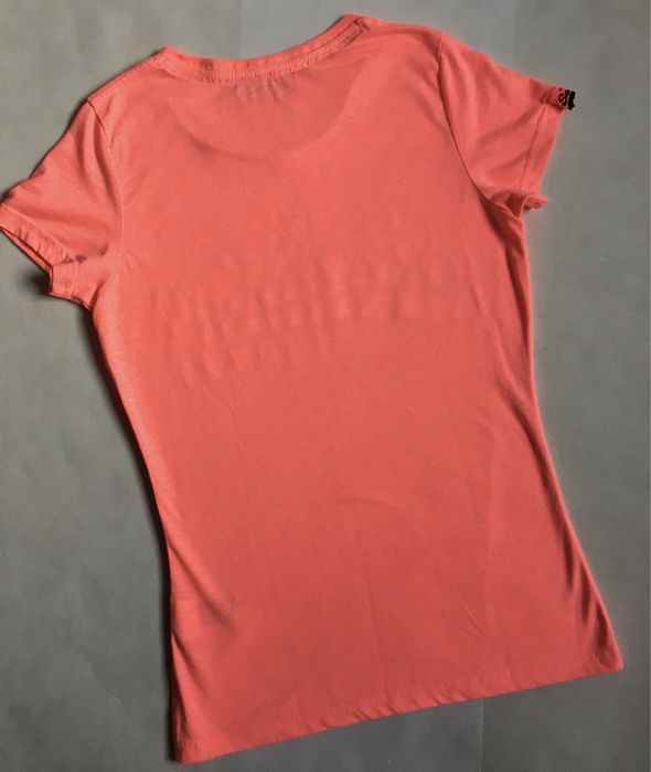 SuperDry koszulka bluzka neon glitter 36 S M ombre logo