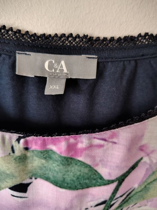 Elegancka bluzka,krótki rękaw,C&A,r.XXL