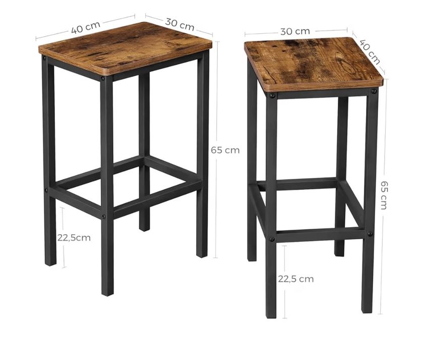 Mesa alta com dois bancos