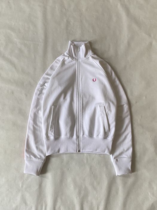 Fred Perry Y2K White/Pink Track Zip Jacket олимпийка зипка