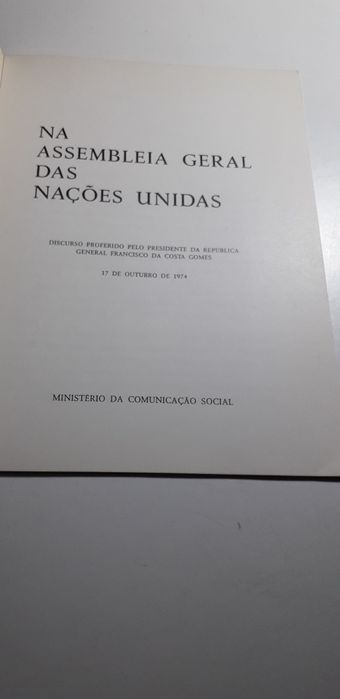 Na Assembleia Geral das Nações Unidas (17/10/1974, Costa Gomes)