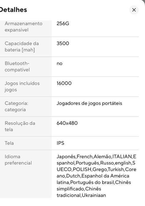 Consola portatil 16mil jogos