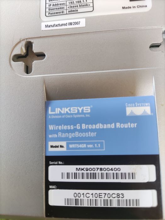 Router i rangebooster Linksys WRT54GR