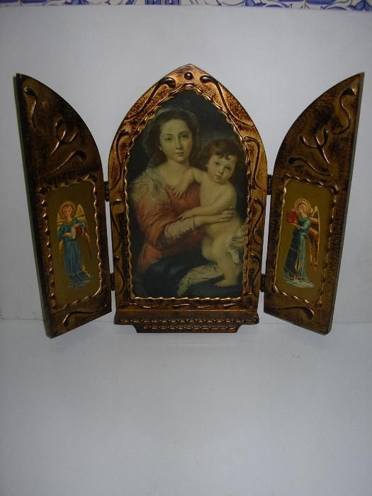 RELIGIÃO - Tríptico Nª Sª. com o Menino