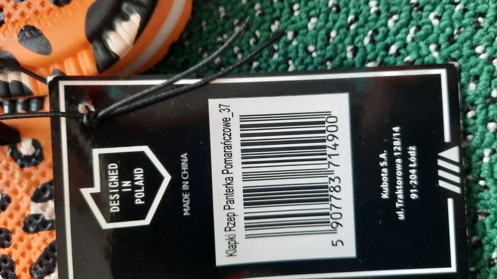 Klapki Kubota Pomarańczowe Okazja