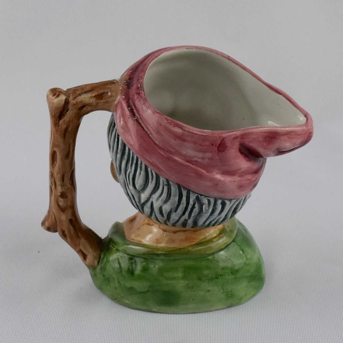 Caneca em faiança antropomórfica em forma de cabeça de homem