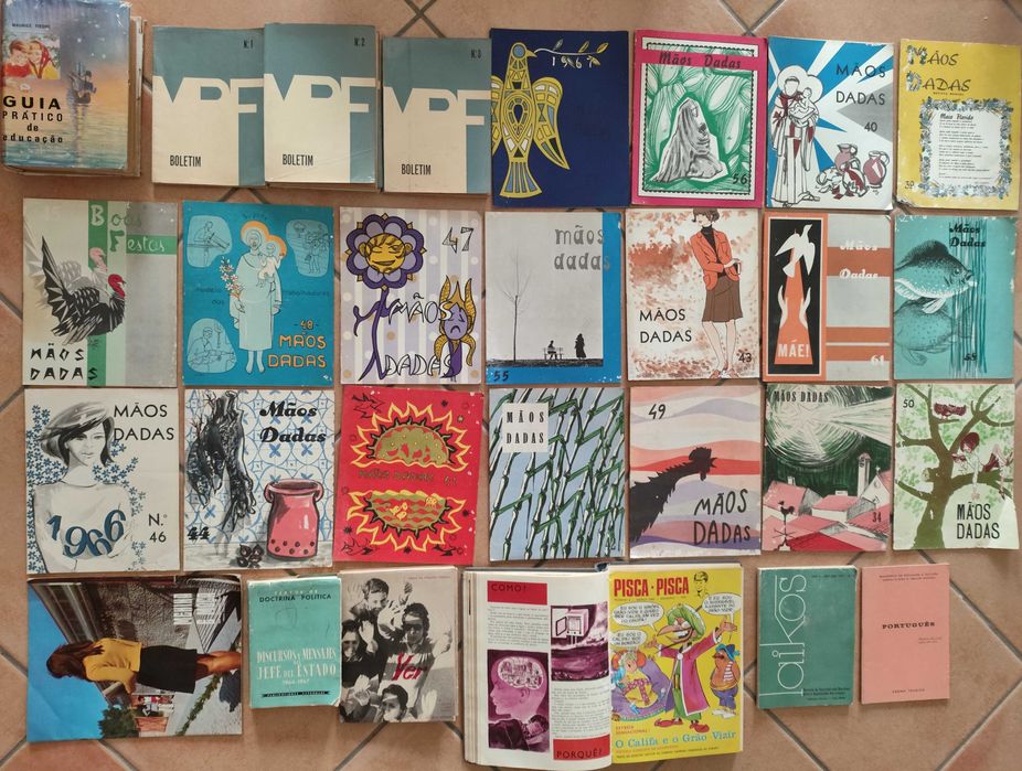 Revistas e livros nacionais dos anos 60, 70, 80 (Editora Mocidade Portuguesa Feminina e outros)