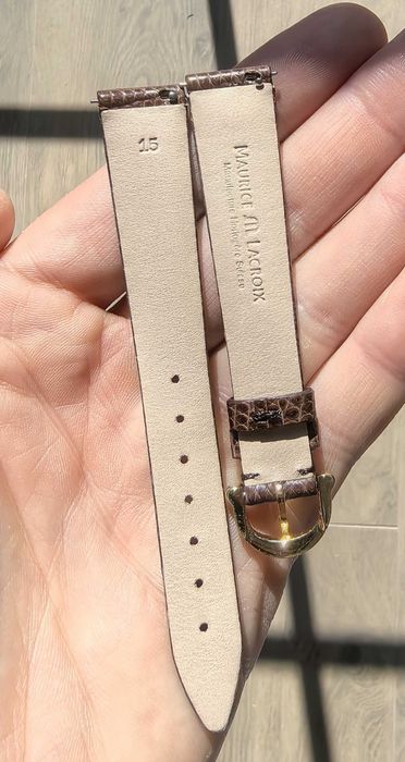 oryginalny pasek do zegarka Maurice Lacroix 15 / 12 mm skórzany