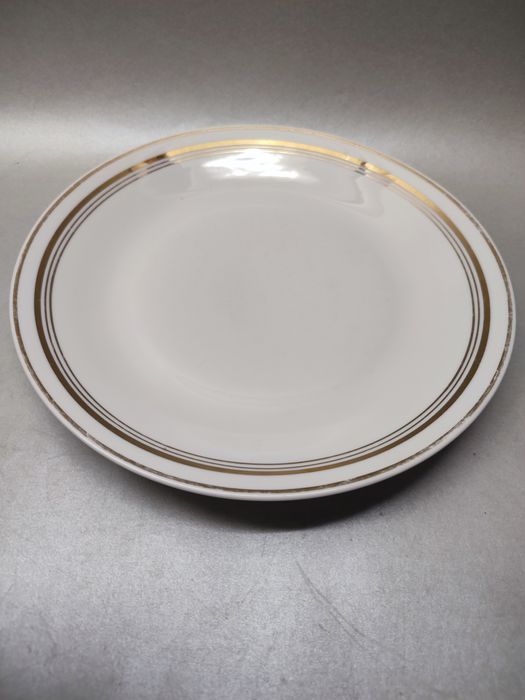 Talerze obiadowe płytkie Chodzież Złota Linia Porcelana