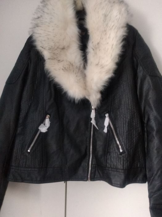 Nowa z metką czarna ocieplana ramoneska XXL