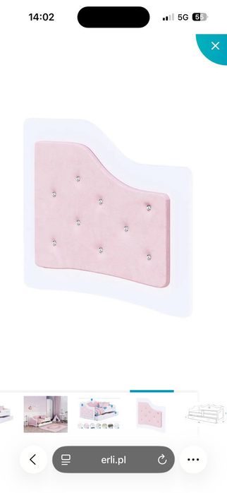 Łóżko tapicerowane LILI 160x80 szuflada + materac