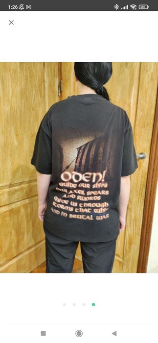 крута метал футболка  Amon Amarth з двохстороннім принтом розмір Л,під