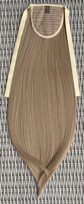 Premium Ultra włosy doczepiane, beżowy blond, kucyk, treska 206.