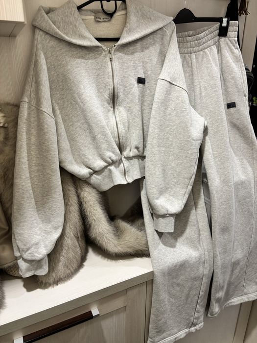 Костюм теплий сірий Ace est прямі штани худі