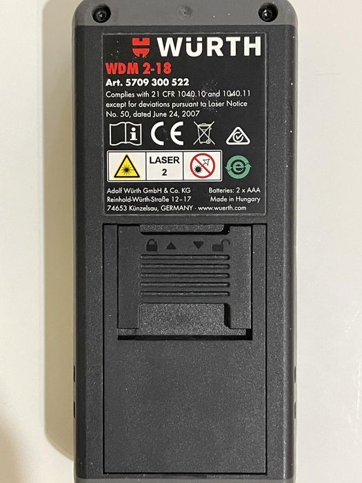 Лазерный дальномер Würth WDM 2 ~18