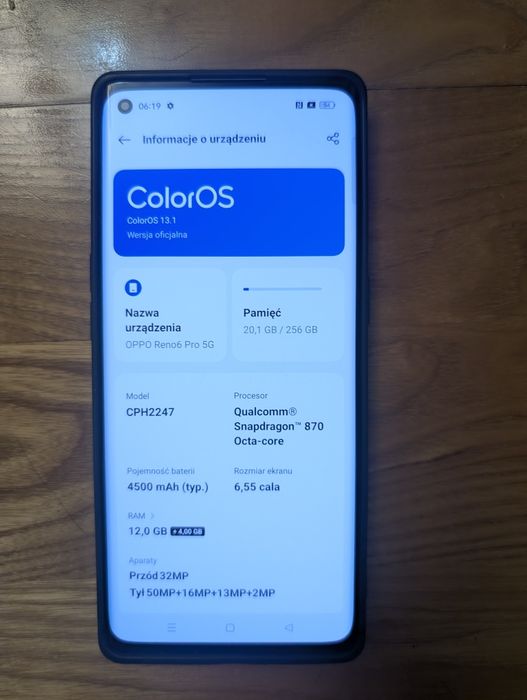 Oppo reno 6 pro 5g