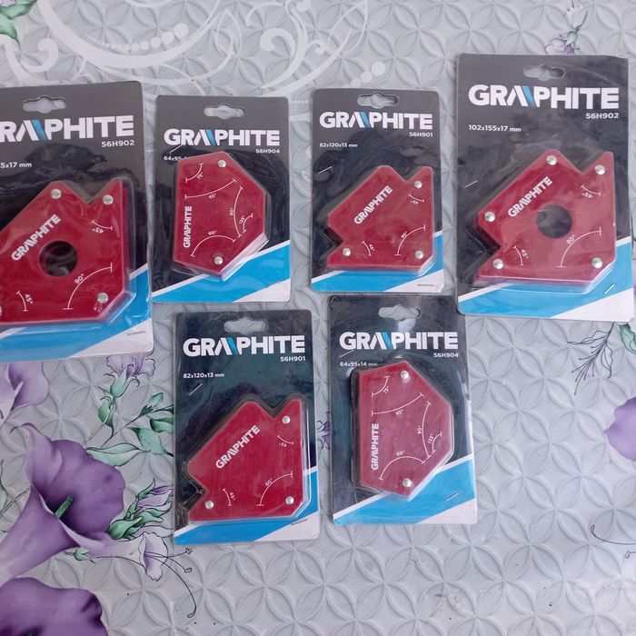 Новые магнитные угольники для сварки GRAPHITE (набор 6 шт.