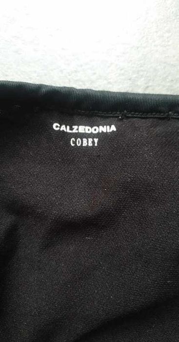 Czarna, siateczkowa sukienka z ozdobami Calzedonia S/M