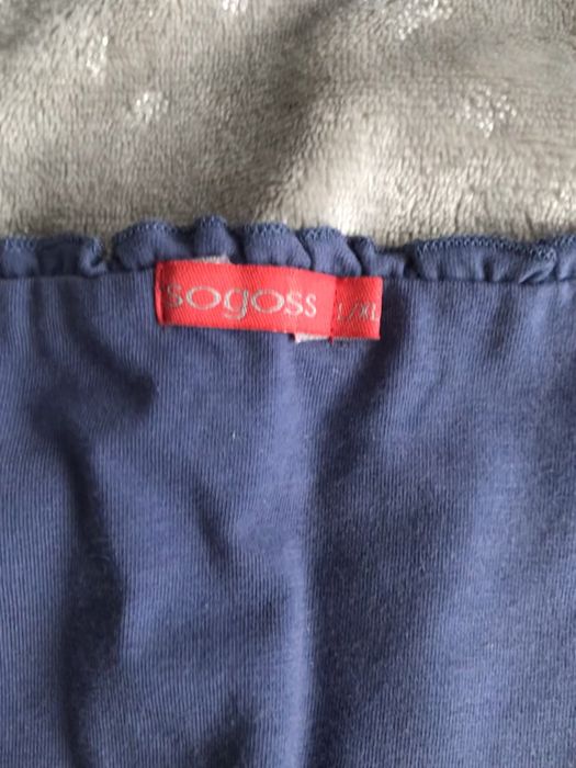 Niebieska koszulka bluzka t-shirt falbanka rozm. 40 L #1