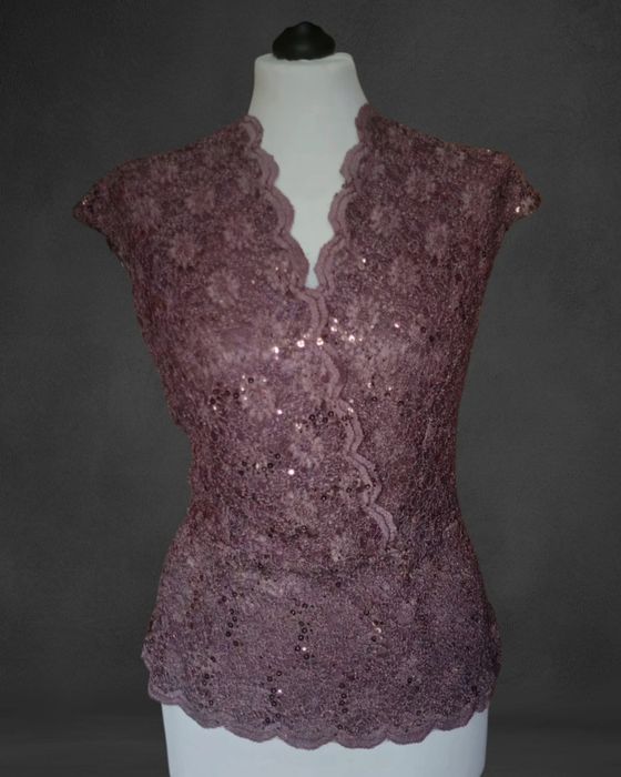 Cute lolita ibiza cekin top fango Brown koronkowy y2k 00s lolita fairy