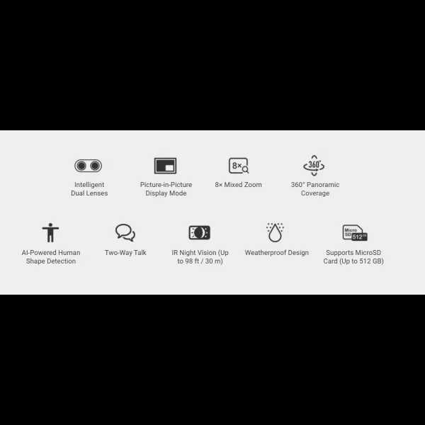 2МП поворотна Wi-Fi IP камера EZVIZ CS-C8PF з мікрофоном (2.8-12 мм)