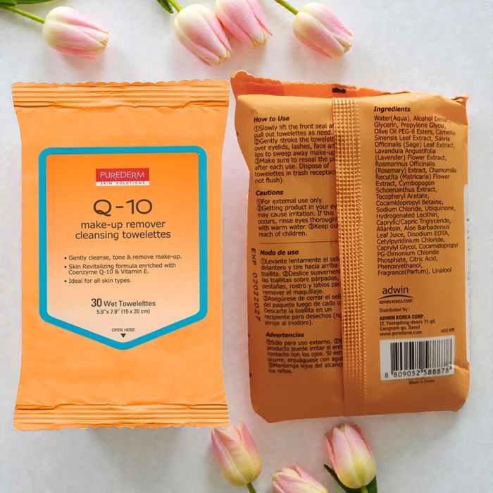 Purederm Q10 Makeup Remover – Chusteczki do Demakijażu 30 szt.