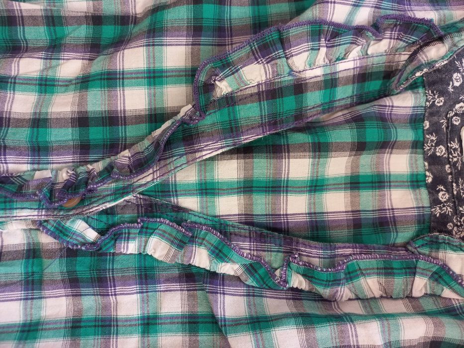 Blusa com tecido xadrez.M