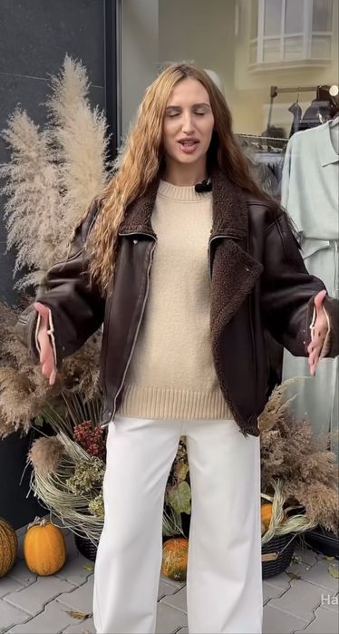 Косуха,дубленка шоколад