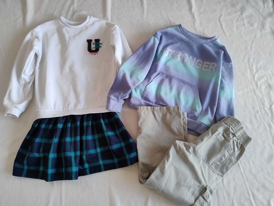 Zestaw 10 SZT COOL CLUB PRIMARK jeansy bluza sukienka kamizelka 140 cm