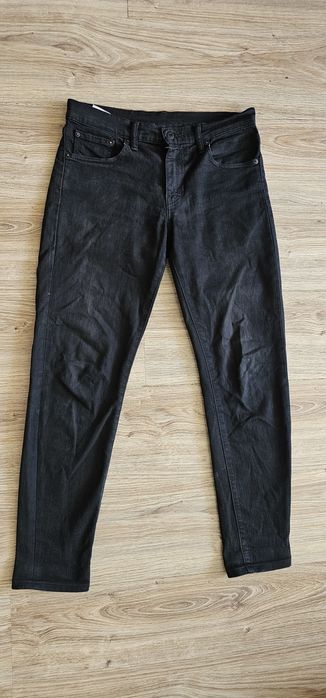 Levis 511 W30 L32 spodnie dżinsowe wymiary na zdjęciach  kolor czarny