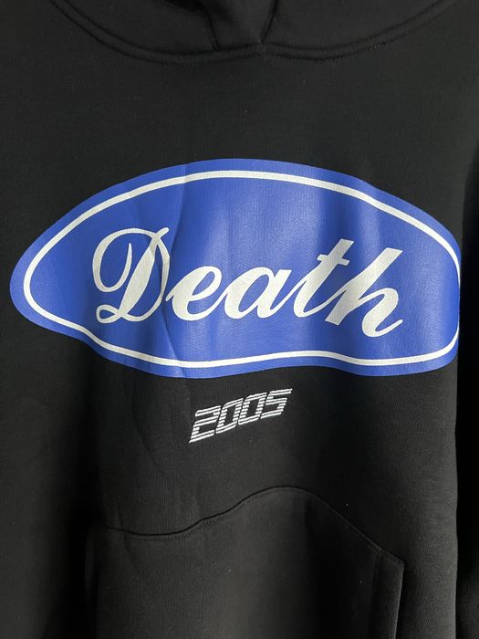 Nowa czarna uniseks bluza z kapturem z nadrukiem Death Black 2005 [M]