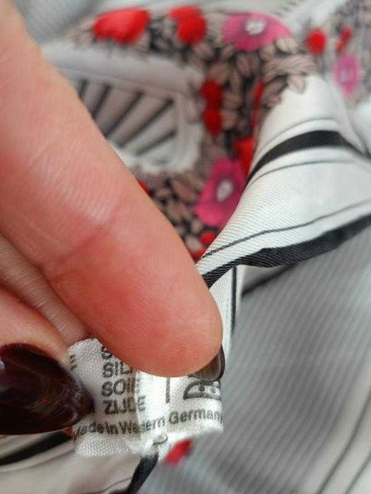 Вінтажний шовковий платок з фруктовим принтом, made in Western Germany