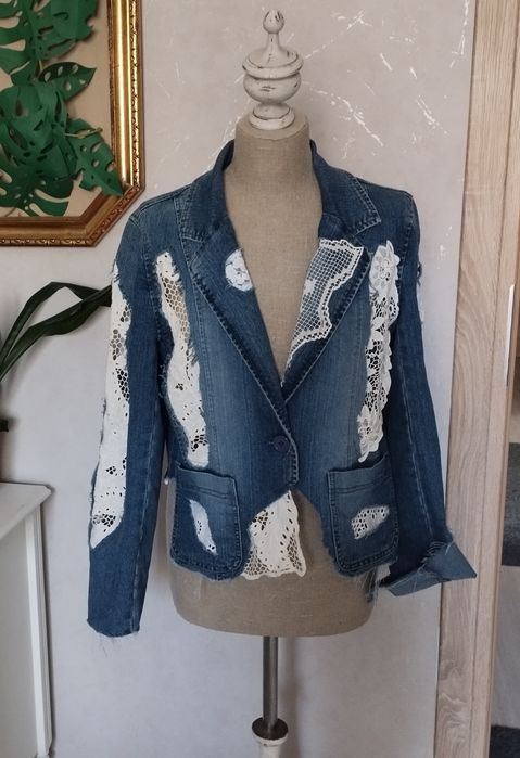 Niepowtarzalna Kurtka jeansowa hand made