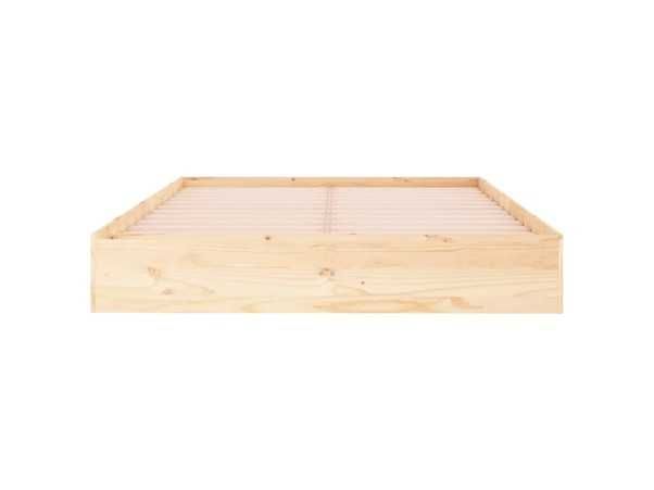 Estrutura de cama 140x190 cm madeira maciça