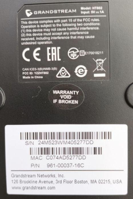 Grandstream bramka VOIP HT HT802v
140