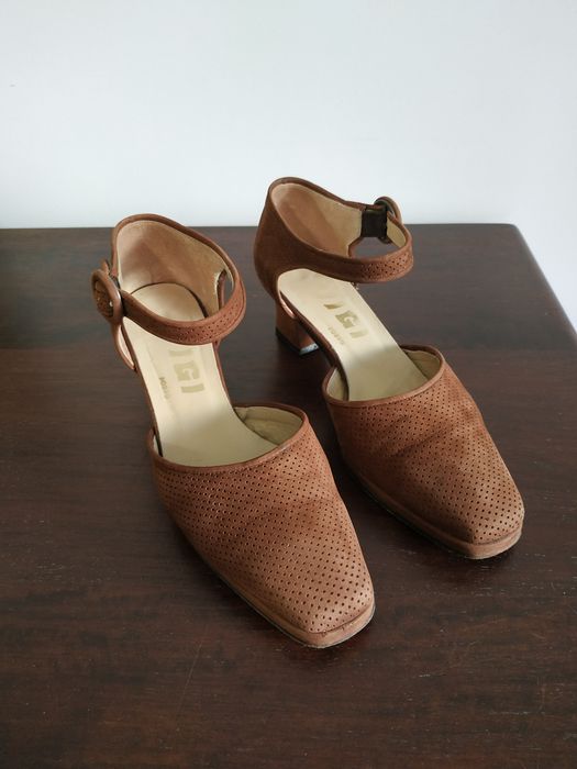Sapatos tacão camurça VINTAGE