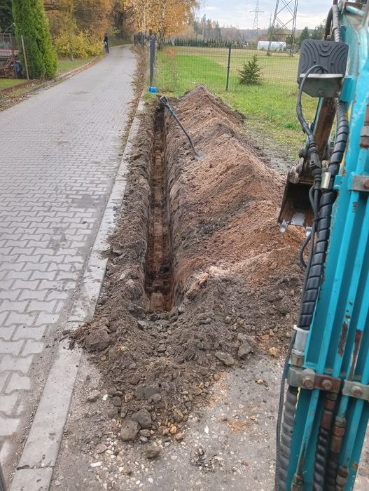 Usługi minikoparką transport autolaweta